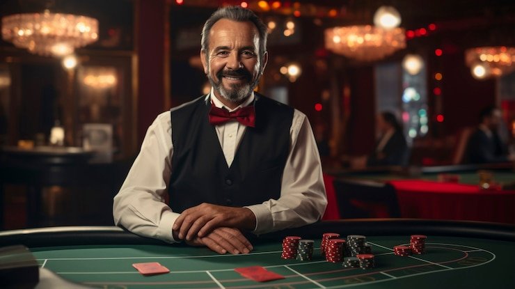 Layout meja roulette dengan semua pilihan taruhan